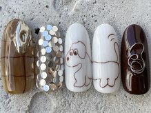 フリークネイル(FREAK Nail)/らくがきワンちゃんホロ ¥12000