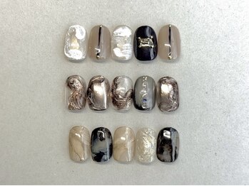 フィロンネイル 心斎橋店(filonnail)の写真/周りに褒められるニュアンスデザイン多数。毎月フォトギャラ更新中*細部の質感/奥行きにこだわるアートを。