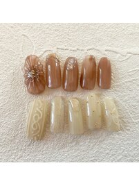 ぷっくりフラワーネイル