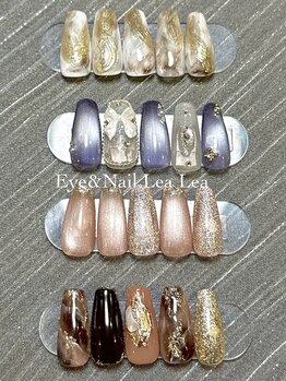 レアレア(LeaLea)の写真/大人上品な定額デザイン◎ニュアンスやワンホンなど人気デザインも!フィルイン施術で自爪を大切に♪