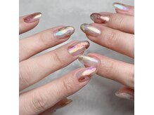 ビューティマーケット アングゥ(BEAUTY MARKET ungu)/インク×ミラーネイル