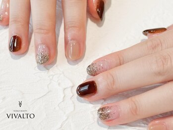 ワールド ビューティ ヴィヴァルト 宝塚店(WORLD BEAUTY VIVALTO)/秋ネイル/ラメグラ