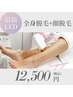 【期間限定】全身脱毛 ＋ 顔全体脱毛（VIOを除く全て）