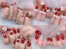 そろそろクリスマスネイルが人気です♪