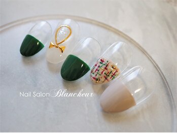 ネイルサロン ブランシュール(Nail Salon Blancheur)/大人X'mas ツイードフレンチ