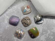 ジョアアンジェ 上本町店(joieange)/親指アート　ニュアンス　フット