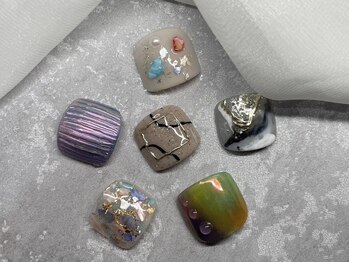 親指アート　ニュアンス　フット