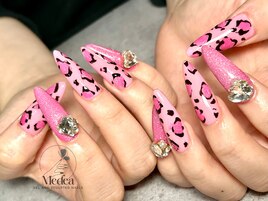 10本スカルプ/レオパード/ジェル