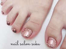 サク(saku)/フット/ミラーネイル