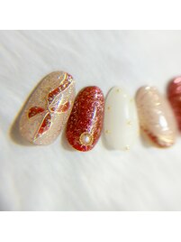 クリスマスイメージのリボン