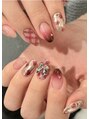 エルナ 新宿(Eluna)&nbsp;手描きニュアンス バラネイル[新宿/やり放題]
