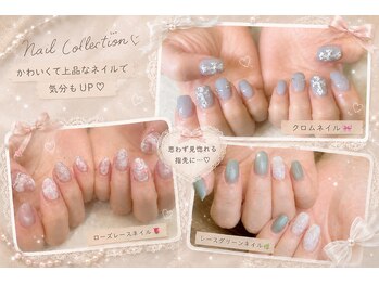 アット ウィル ヘアー ネイル(at will hair nail)の写真/お持ち込みデザインも◎！今流行りのレース・クロム・ドット☆