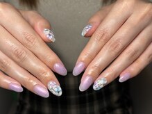 エムティーネイル(M.T nail)の雰囲気（紫陽花ネイル）