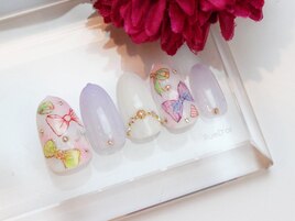モテネイル♪ふわふわリボン