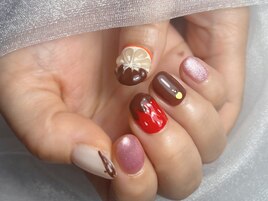 バレンタインネイル