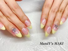 マンディーズ(MandY's)/パステル/黄色/ストーン