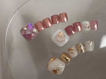 ティンク(Tink)の写真/【新規☆フットワンカラー¥6500】夏のNewデザイン多数ご用意♪角質ケアもプラスして魅せたくなる足元に◎