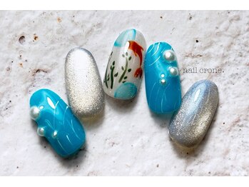 涼やか~に泳ぐ金魚ネイル