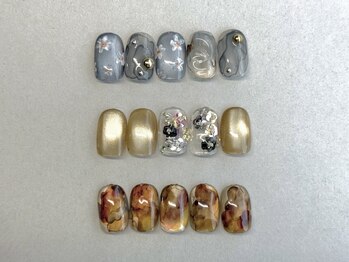 フィロンネイル 心斎橋店(filonnail)の写真/ショートネイル派の方必見*自爪に合うデザインをお探しの方に。お客様のお好みに合わせて選べるアート多数