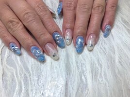 雪の結晶ネイル♪