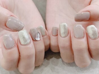 プライズアイリス アイラッシュ 池袋東口店(prize Iris eyelash)/ミラーニュアンスネイル【池袋】