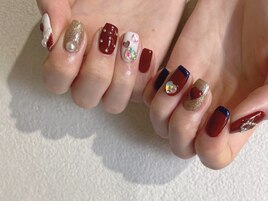 アシメ　ボルドーdesign