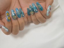 縁/オーロラネイル