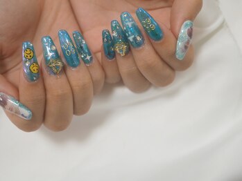 縁/オーロラネイル