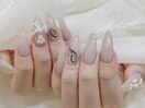 ちゅるんで小花柄クロムネイル