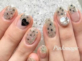 シルバーラメ＆スター