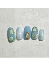 ナナネイル(Nana.Nail)/くすみブルーネイル