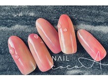 ココア(cocoA)/桃ネイル