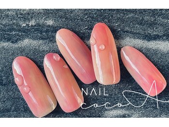 ココア(cocoA)/桃ネイル