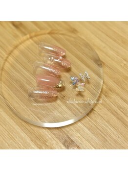 ファレノホワイト/定額ネイルデザイン/春夏秋冬