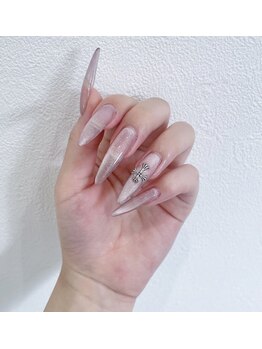 ネイリュー 倉敷店(naiLiu)/ロング+マグネットワンカラー