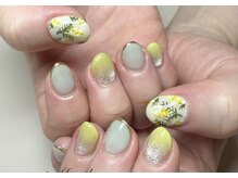 アンドエムネイル(&M nail)の雰囲気(手書きミモザネイルで春爛漫*)