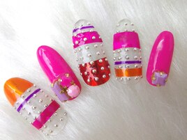 ネオンメタリックボーダー