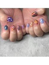 モレリア(morelia)/アニマル柄ニュアンスネイル