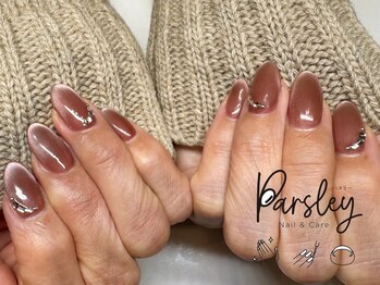 パスリー ネイルアンドケア(Parsley Nail&Care)/水光マグネットとミラーネイル