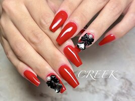 赤ワンカラースカルプチュア