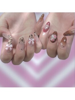 ルーミー アンド コー(Roomy&co.)/豹柄ネイル