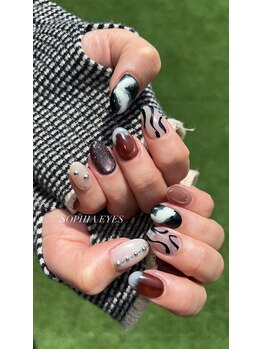 ソフィアアイズ 倉敷店(SOPHIAEYES)/バラバラもやもやネイル