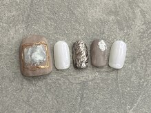 カラネイル 南森町店(calla nail)/漆喰×ミラーアート