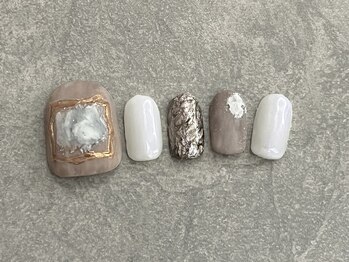 カラネイル 南森町店(calla nail)/漆喰×ミラーアート