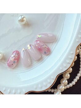 セプトネイル 函館店(SEPT NAIL)/3月大人かわいいサンプル6930円