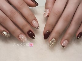 ぷっくり花/ミラーゴールド