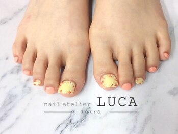 ネイルアトリエルカ(nail atelier LUCA)/W-221 大人可愛い押し花フット