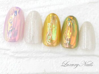ラグジュアリーネイルズ カワグチ(Luxury Nails Kawaguchi)/うるうる*オーロラネイル