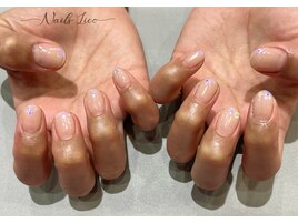 シースルー×ラメ×シンプル