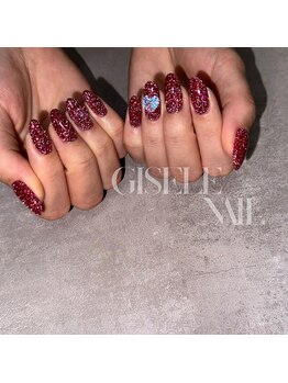 ジゼルネイル(Gisele Nail)/赤フラッシュネイル